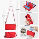 For Samsung Galaxy A51 4G Crossbody Ring Multifunctional Wallet Leather Phone Case(Red) - 3