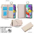 For Samsung Galaxy A71 4G Crossbody Ring Multifunctional Wallet Leather Phone Case(White) - 2