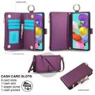 For Samsung Galaxy A71 4G Crossbody Ring Multifunctional Wallet Leather Phone Case(Dark Purple) - 2