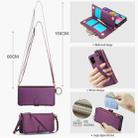 For Samsung Galaxy A71 4G Crossbody Ring Multifunctional Wallet Leather Phone Case(Dark Purple) - 3