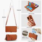 For Samsung Galaxy A71 4G Crossbody Ring Multifunctional Wallet Leather Phone Case(Brown) - 3
