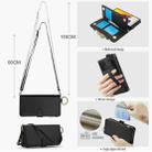For Samsung Galaxy A72 4G / 5G Crossbody Ring Multifunctional Wallet Leather Phone Case(Black) - 3