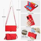 For Samsung Galaxy A52 4G / 5G Crossbody Ring Multifunctional Wallet Leather Phone Case(Red) - 3
