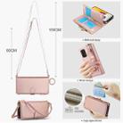 For Samsung Galaxy A52 4G / 5G Crossbody Ring Multifunctional Wallet Leather Phone Case(Rose Gold) - 3