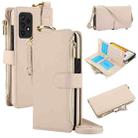 For Samsung Galaxy A53 4G / 5G Crossbody Ring Multifunctional Wallet Leather Phone Case(White) - 1