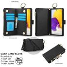 For Samsung Galaxy A53 4G / 5G Crossbody Ring Multifunctional Wallet Leather Phone Case(Black) - 2