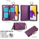 For Samsung Galaxy A53 4G / 5G Crossbody Ring Multifunctional Wallet Leather Phone Case(Dark Purple) - 2
