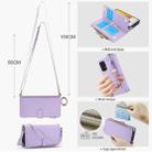 For Samsung Galaxy A53 4G / 5G Crossbody Ring Multifunctional Wallet Leather Phone Case(Purple) - 3