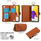 For Samsung Galaxy A53 4G / 5G Crossbody Ring Multifunctional Wallet Leather Phone Case(Brown) - 2