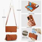 For Samsung Galaxy A53 4G / 5G Crossbody Ring Multifunctional Wallet Leather Phone Case(Brown) - 3
