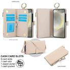 For Samsung Galaxy A55 5G Crossbody Ring Multifunctional Wallet Leather Phone Case(White) - 2
