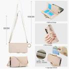For Samsung Galaxy A55 5G Crossbody Ring Multifunctional Wallet Leather Phone Case(White) - 3