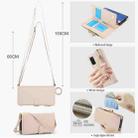 For Samsung Galaxy Note20 Crossbody Ring Multifunctional Wallet Leather Phone Case(White) - 3