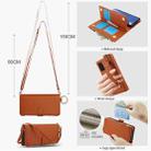 For Samsung Galaxy Note20 Crossbody Ring Multifunctional Wallet Leather Phone Case(Brown) - 3