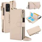 For Samsung Galaxy Note20 Ultra Crossbody Ring Multifunctional Wallet Leather Phone Case(White) - 1