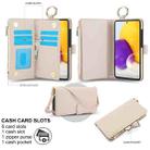 For Samsung Galaxy Note20 Ultra Crossbody Ring Multifunctional Wallet Leather Phone Case(White) - 2