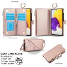 For Samsung Galaxy Note20 Ultra Crossbody Ring Multifunctional Wallet Leather Phone Case(Rose Gold) - 2