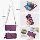For Samsung Galaxy Note20 Ultra Crossbody Ring Multifunctional Wallet Leather Phone Case(Dark Purple) - 3