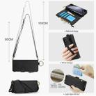 For Samsung Galaxy Z Fold6 Crossbody Ring Multifunctional Wallet Fold Leather Phone Case(Black) - 3