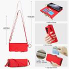 For Samsung Galaxy Z Fold5 Crossbody Ring Multifunctional Wallet Fold Leather Phone Case(Red) - 3