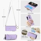 For Samsung Galaxy Z Fold4 Crossbody Ring Multifunctional Wallet Fold Leather Phone Case(Purple) - 3