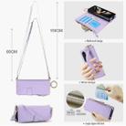 For Samsung Galaxy Z Fold3 5G Crossbody Ring Multifunctional Wallet Fold Leather Phone Case(Purple) - 3