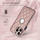 For iPhone 15 Pro Max Rhombic Leather Back Cover Phone Case(Rose Gold) - 2