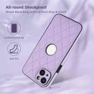 For iPhone 15 Plus Rhombic Leather Back Cover Phone Case(Purple) - 2