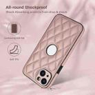 For iPhone 14 Rhombic Leather Back Cover Phone Case(Rose Gold) - 2