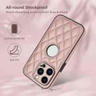 For iPhone 14 Pro Rhombic Leather Back Cover Phone Case(Rose Gold) - 2