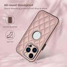 For iPhone 14 Pro Max Rhombic Leather Back Cover Phone Case(Rose Gold) - 2