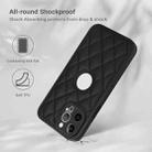 For iPhone 13 Pro Max Rhombic Leather Back Cover Phone Case(Black) - 2