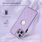 For iPhone 13 Pro Max Rhombic Leather Back Cover Phone Case(Purple) - 2