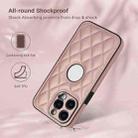 For iPhone 13 Pro Rhombic Leather Back Cover Phone Case(Rose Gold) - 2