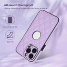 For iPhone 13 Pro Rhombic Leather Back Cover Phone Case(Purple) - 2