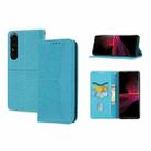 For Sony Xperia 1 VI Woven Texture Stitching Magnetic Leather Phone Case(Blue) - 1