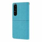 For Sony Xperia 1 VI Woven Texture Stitching Magnetic Leather Phone Case(Blue) - 3