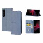 For Sony Xperia 1 VI Woven Texture Stitching Magnetic Leather Phone Case(Grey) - 1