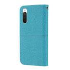 For Sony Xperia 10 VI Woven Texture Stitching Magnetic Leather Phone Case(Blue) - 3