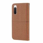 For Sony Xperia 10 VI Woven Texture Stitching Magnetic Leather Phone Case(Brown) - 3