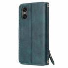 For Sony Xperia 10 VI Oil Skin Zipper Wallet Leather Phone Case(Blue) - 3