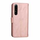 For Sony Xperia 1 VI Oil Skin Zipper Wallet Leather Phone Case(Rose Gold) - 3