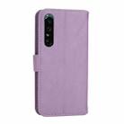 For Sony Xperia 1 VI Oil Skin Zipper Wallet Leather Phone Case(Purple) - 3