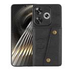 For Redmi Turbo 3 Double Buckle Card Slots Magnetic Phone Case(Black) - 1
