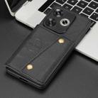 For Redmi Turbo 3 Double Buckle Card Slots Magnetic Phone Case(Black) - 2