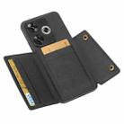 For Redmi Turbo 3 Double Buckle Card Slots Magnetic Phone Case(Black) - 3