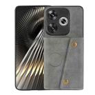 For Redmi Turbo 3 Double Buckle Card Slots Magnetic Phone Case(Grey) - 1