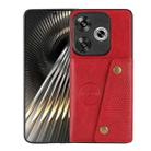 For Redmi Turbo 3 Double Buckle Card Slots Magnetic Phone Case(Red) - 1