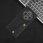 For Redmi 14C 4G Double Buckle Card Slots Magnetic Phone Case(Black) - 2