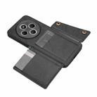 For Redmi 14C 4G Double Buckle Card Slots Magnetic Phone Case(Black) - 3